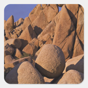 Pegatina Cuadrada EE. UU., California, Parque Nacional Joshua Tree.