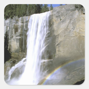 Pegatina Cuadrada EE. UU., California, Parque Nacional Yosemite. Ver