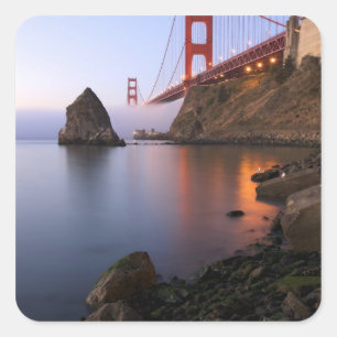 Pegatina Cuadrada EE. UU., California, San Francisco. Golden Gate