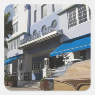 Pegatina Cuadrada EE. UU., Florida, Miami Beach: South Beach, Art De