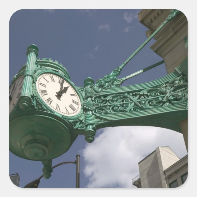 Pegatina Cuadrada EE.UU., Illinois, Chicago: The Loop: North State (Anverso)