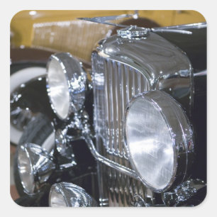 Pegatina Cuadrada EE. UU., Indiana, Auburn: Auburn, Cord, Duesenberg