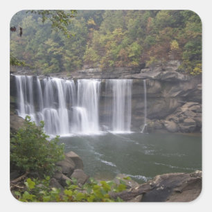Pegatina Cuadrada EE. UU. - Kentucky. Cumberland Falls en el