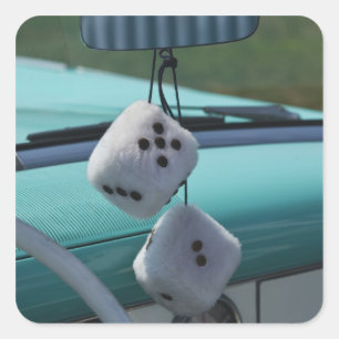 Pegatina Cuadrada EE.UU., Massachusetts, Gloucester. Los dados marea