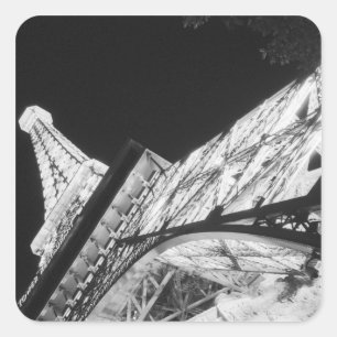 Pegatina Cuadrada EE. UU., Nevada, Las Vegas: Torre Eiffel / París