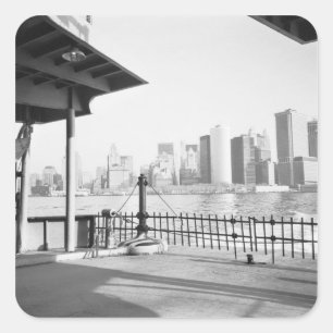 Pegatina Cuadrada EE. UU., NUEVA YORK: Ciudad de Nueva York Bajo Man