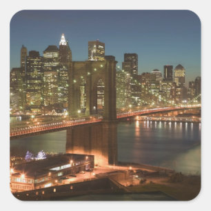 Pegatina Cuadrada EE.UU., Nueva York, Nueva York, Manhattan: