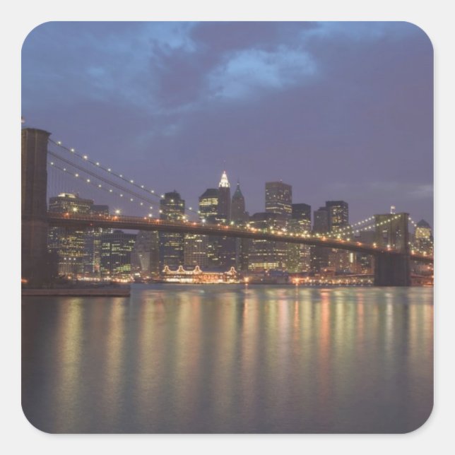 Pegatina Cuadrada EE.UU., Nueva York, Nueva York, Manhattan:14 (Anverso)