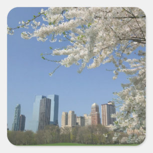Pegatina Cuadrada EE.UU., Nueva York, Nueva York, Manhattan:4