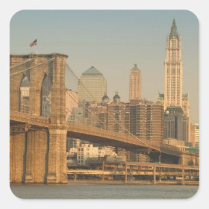 Pegatina Cuadrada EE.UU., Nueva York, Nueva York, Manhattan:9