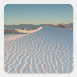 Pegatina Cuadrada EE. UU., Nuevo México, White Sands National