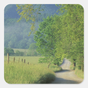 Pegatina Cuadrada EE.UU., Tennessee, Great Smoky Mountains NP,