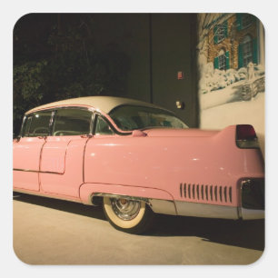 Pegatina Cuadrada EE. UU., Tennessee, Memphis, Elvis Presley 3