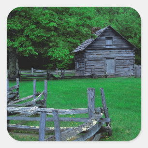 Pegatina Cuadrada EE.UU., Virginia, Blue Ridge Parkway, The Puckett