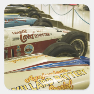 Pegatina Cuadrada EEUU, Indiana, Indianápolis Motor 3