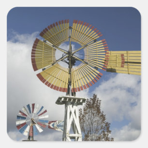 Pegatina Cuadrada EEUU, Indiana, Kendallville: Mid, América