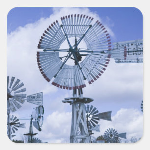 Pegatina Cuadrada EEUU, Indiana, Kendallville: Mid, America 2