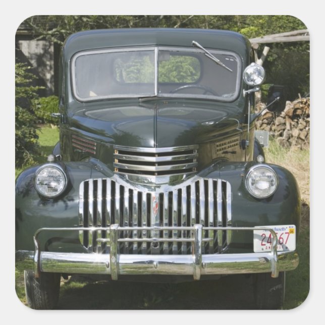 Pegatina Cuadrada EEUU, MASSACHUSETTS, Viñedo de Martha: Oeste 4 (Anverso)