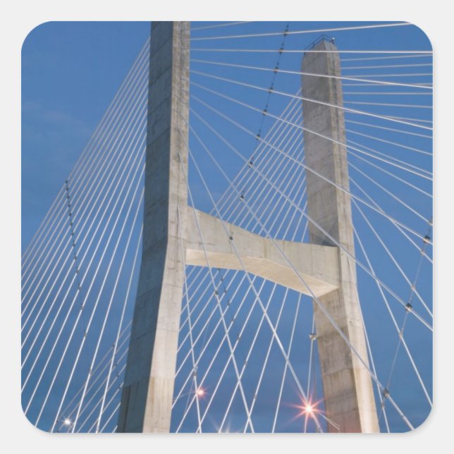 Pegatina Cuadrada EEUU, Missouri, Cabo Girardeau: El proyecto de ley (Anverso)