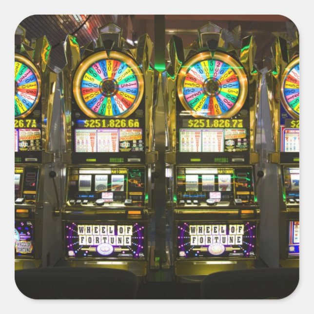 Pegatina Cuadrada EEUU, Nevada, Las Vegas. McCarran International (Anverso)