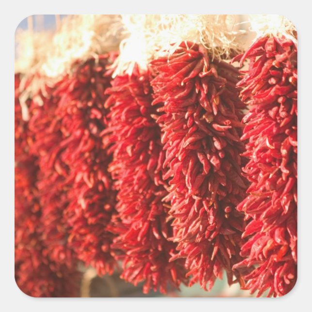 Pegatina Cuadrada EEUU, Nuevo México, Santa Fe: Centro Santa Fe, 3 (Anverso)