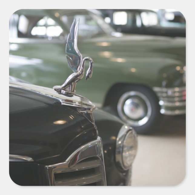 Pegatina Cuadrada EEUU, Ohio, Dayton: Museo de Paquetes de Estados U (Anverso)