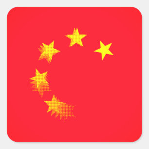 Pegatina Cuadrada EEUU vs CHINA / CHINA