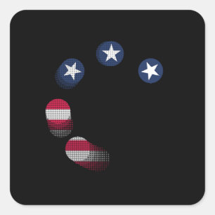 Pegatina Cuadrada EEUU vs CHINA / EEUU