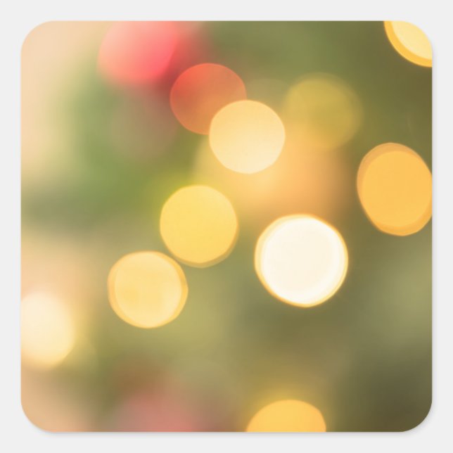 Pegatina Cuadrada Efecto Bokeh (Anverso)