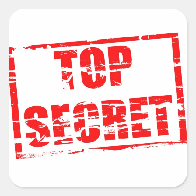 Pegatina Cuadrada Efecto de sellado de caucho secreto superior (Anverso)