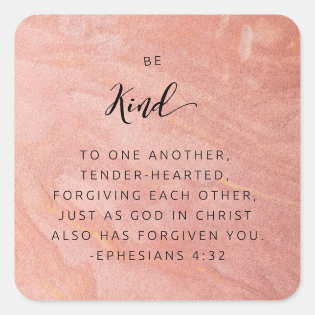 Pegatina Cuadrada Efesios 4:32 (Anverso)
