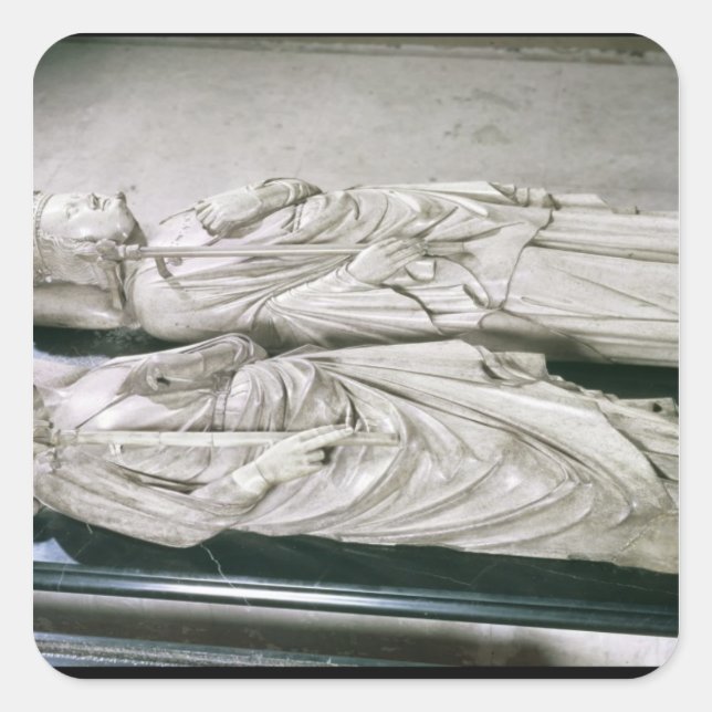 Pegatina Cuadrada Efigies de Philippe III el negrita y Philippe (Anverso)