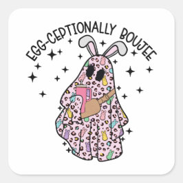 Pegatina Cuadrada Egg-ceptional Boujee