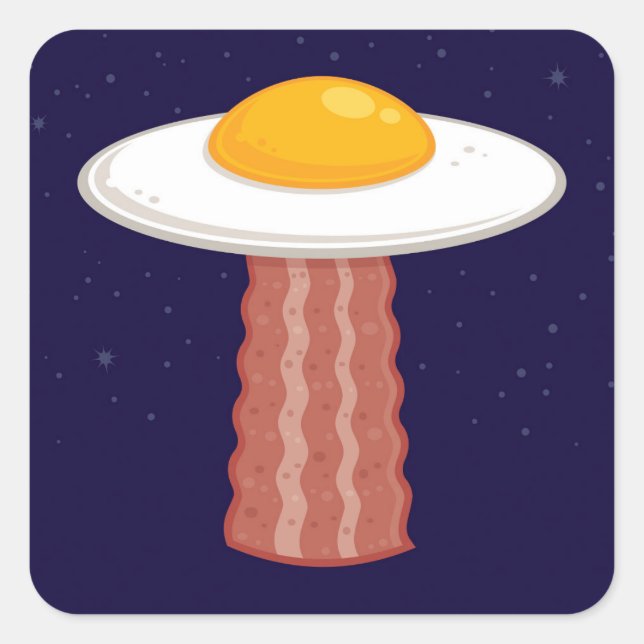 Pegatina Cuadrada Eggstraterrestrial (Anverso)