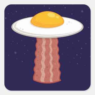 Pegatina Cuadrada Eggstraterrestrial