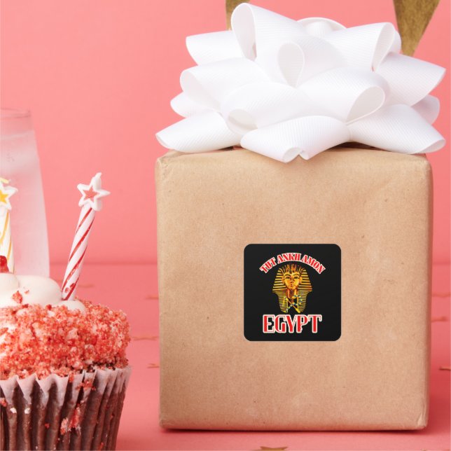 PEGATINA CUADRADA EGIPTO (Fiesta)