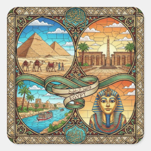 PEGATINA CUADRADA EGIPTO