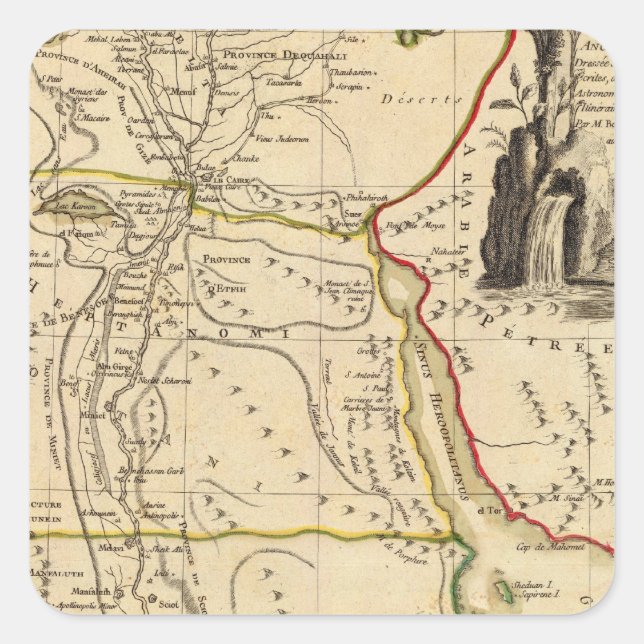 Pegatina Cuadrada Egipto (Anverso)