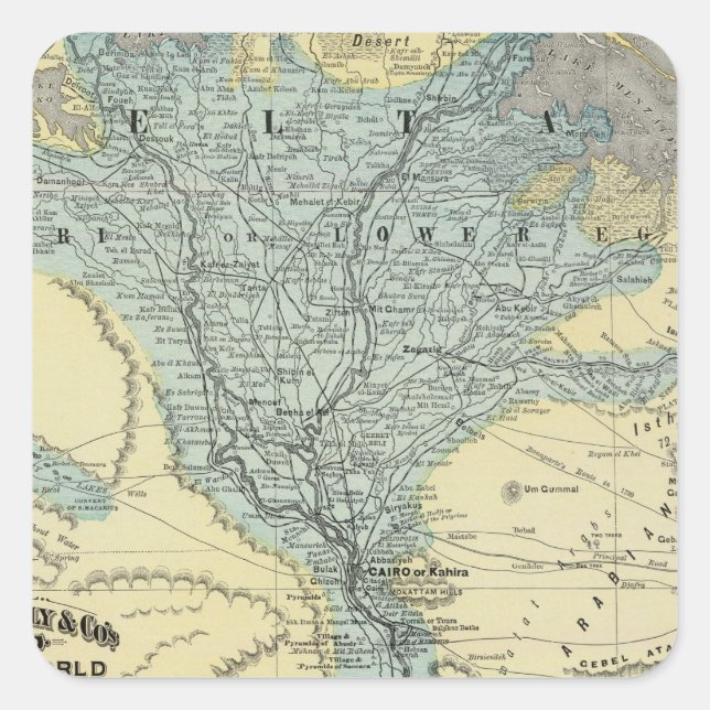 Pegatina Cuadrada Egipto 14 (Anverso)