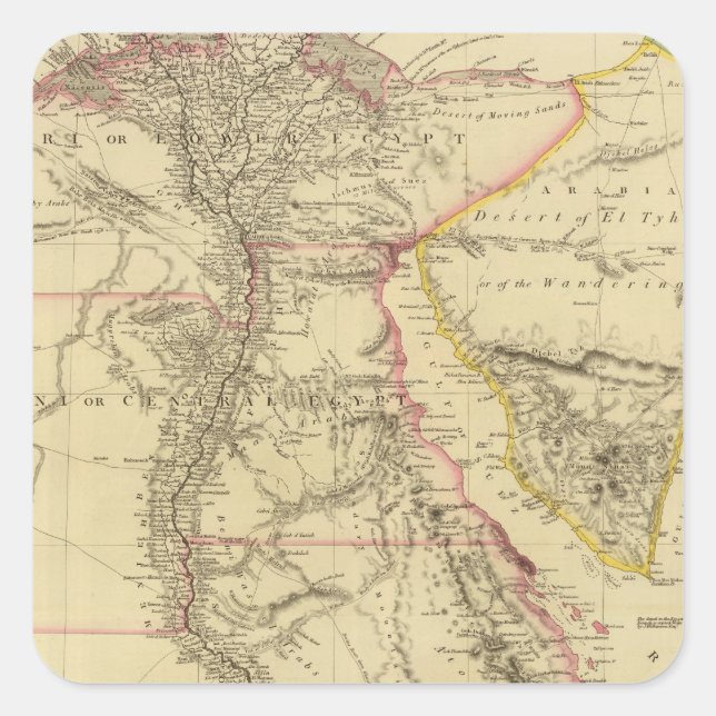 Pegatina Cuadrada Egipto 15 (Anverso)