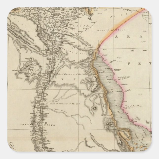 Pegatina Cuadrada Egipto 3 (Anverso)