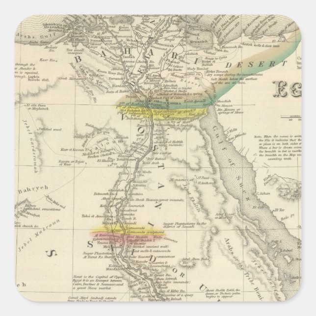 Pegatina Cuadrada Egipto 7 (Anverso)