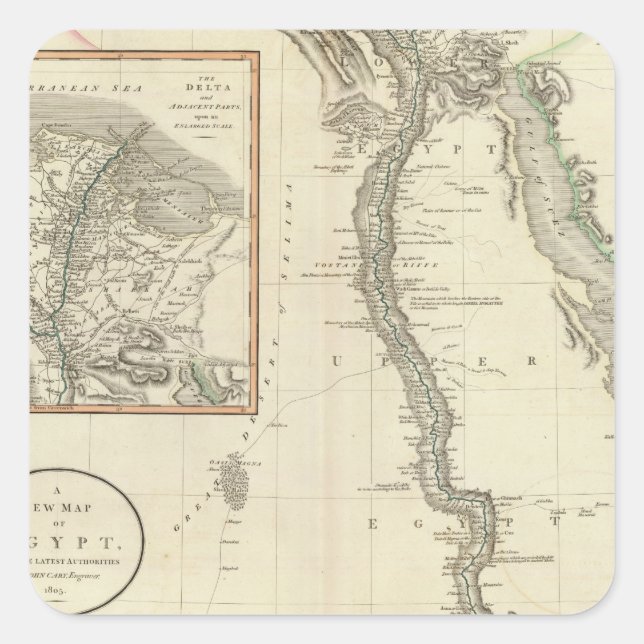 Pegatina Cuadrada Egipto 8 (Anverso)