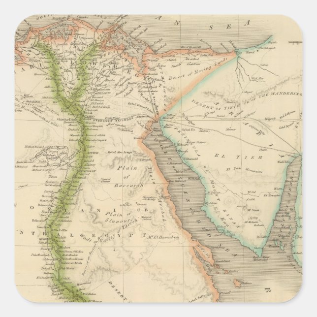 Pegatina Cuadrada Egipto 8 (Anverso)