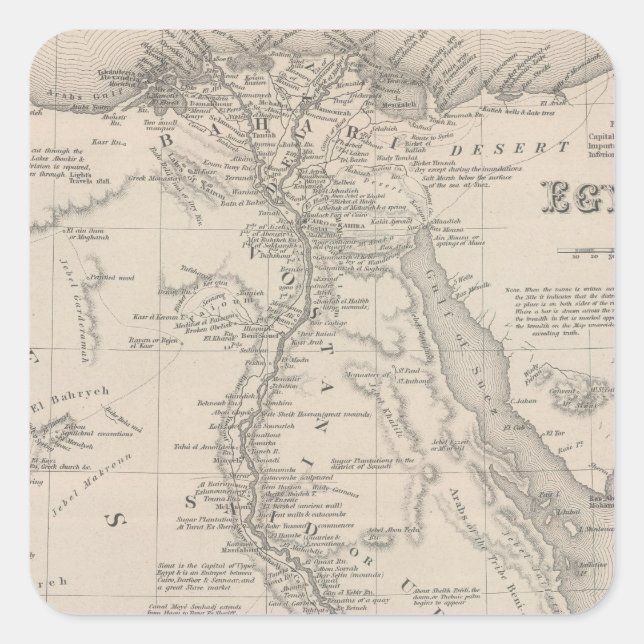 Pegatina Cuadrada Egipto 9 (Anverso)