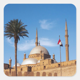 Pegatina Cuadrada Egipto, El Cairo, Ciudadela, Mezquita de Muhammad 