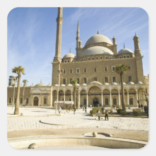 Pegatina Cuadrada Egipto, El Cairo. La imponente Mezquita de Mohamme
