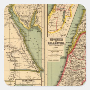 Pegatina Cuadrada Egipto, Fenicia y Palestina