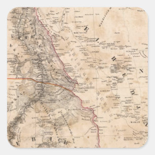 Pegatina Cuadrada Egipto, Sudán, África 2