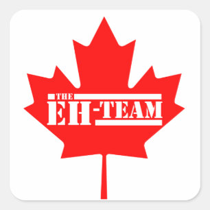 Pegatina Cuadrada Eh Team Canada Maple Leaf
